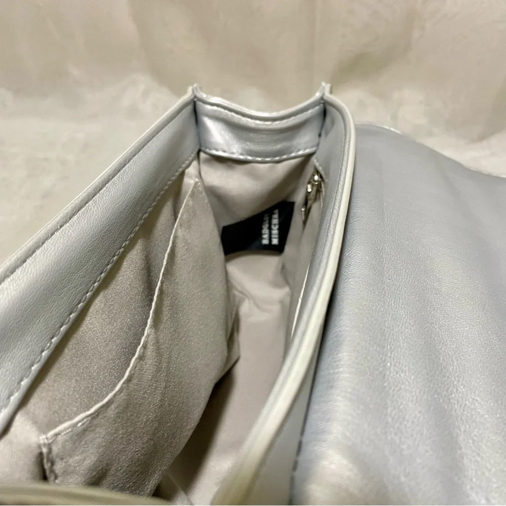 Badgley Mischka Metallic Silver Crossbody with Embellishments , NWT
